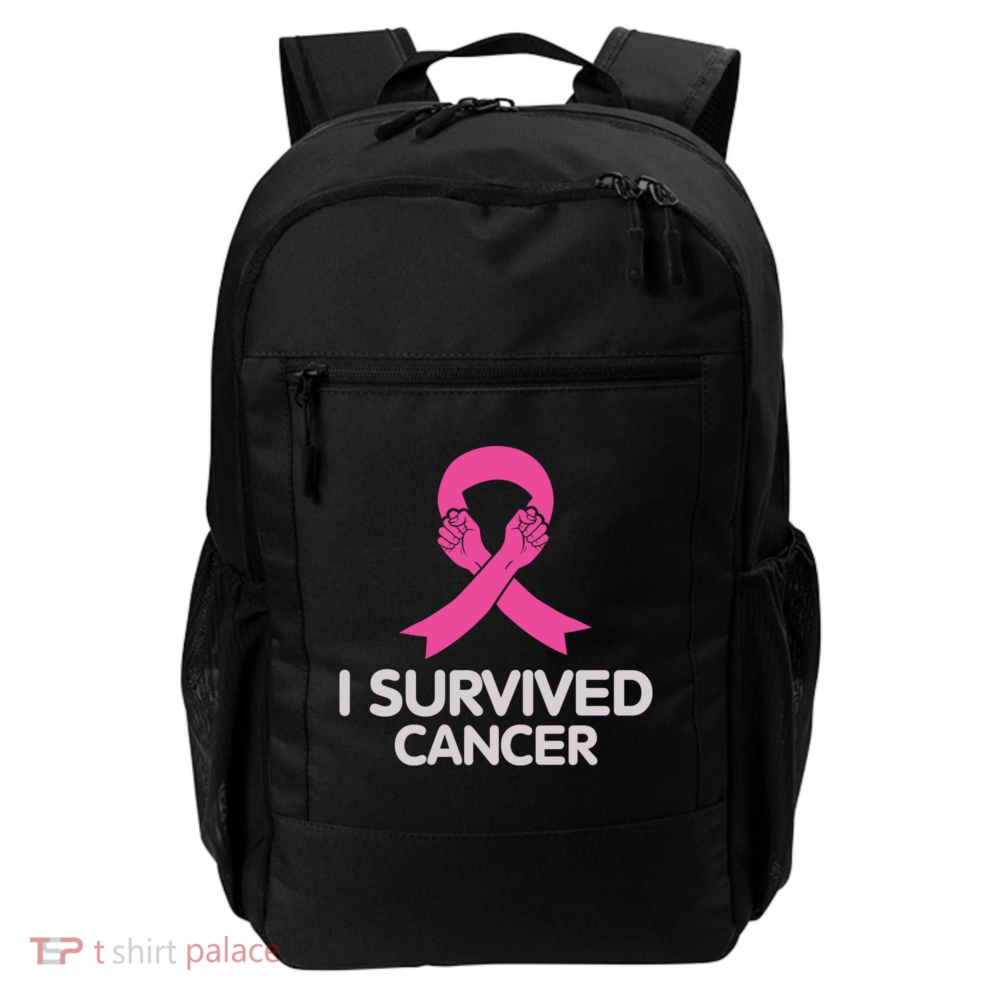I Survived Cancer Breast Cancer Awareness Backpack