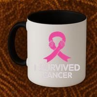 I Survived Cancer Breast Cancer Awareness Coffee Mug thumb 2