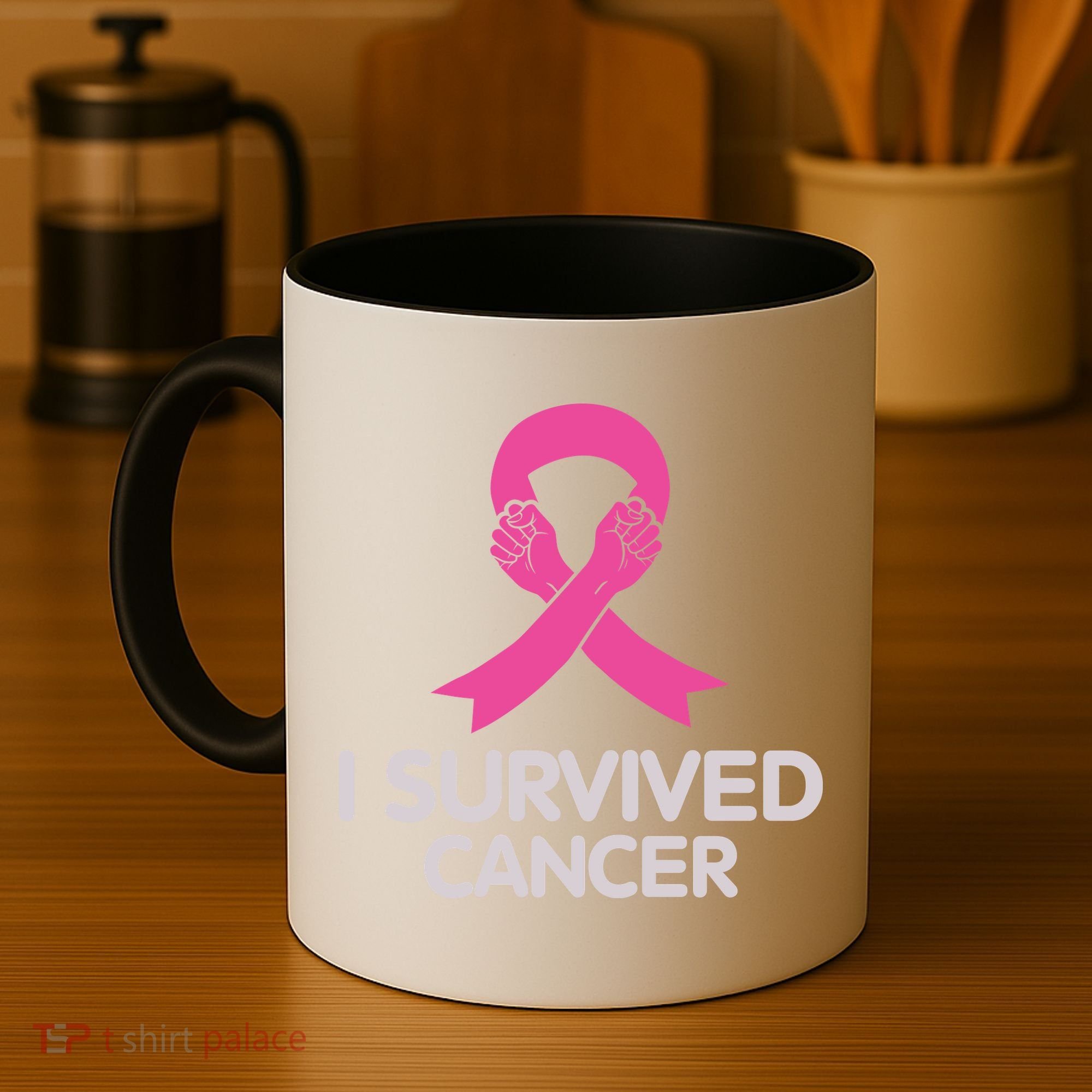 I Survived Cancer Breast Cancer Awareness Coffee Mug
