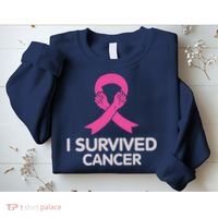 I Survived Cancer Breast Cancer Awareness Sweatshirt thumb 2