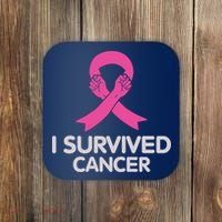 I Survived Cancer Breast Cancer Awareness Coaster thumb 0