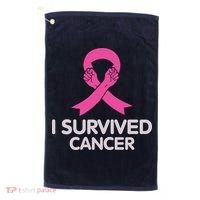 I Survived Cancer Breast Cancer Awareness Golf Towel thumb 0