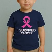 I Survived Cancer Breast Cancer Awareness Toddler T-Shirt thumb 2
