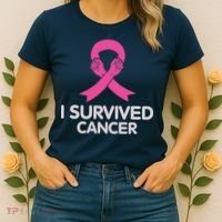 I Survived Cancer Breast Cancer Awareness Women's T-Shirt thumb 2