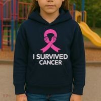 I Survived Cancer Breast Cancer Awareness Kids Hoodie thumb 3