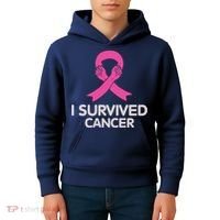 I Survived Cancer Breast Cancer Awareness Kids Hoodie thumb 4