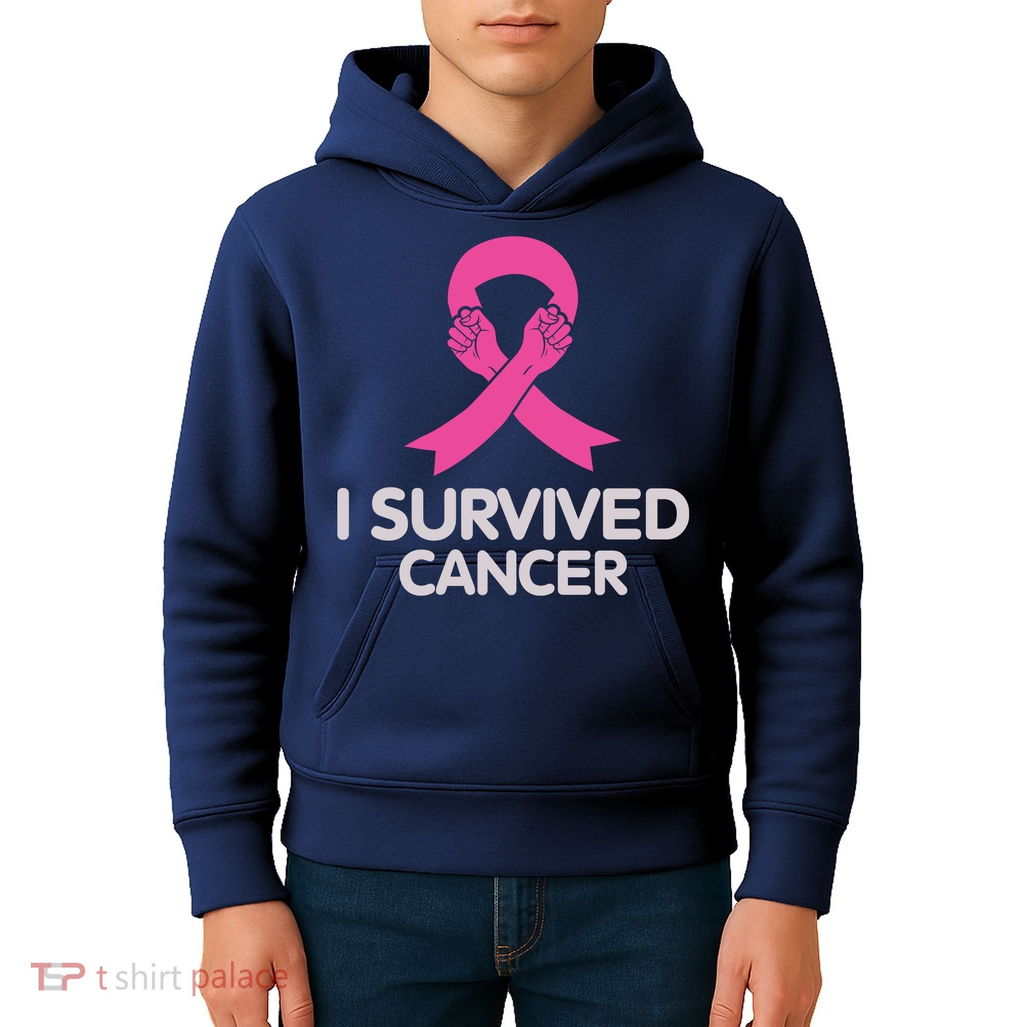 I Survived Cancer Breast Cancer Awareness Kids Hoodie