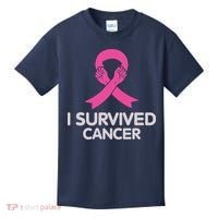 I Survived Cancer Breast Cancer Awareness Kids T-Shirt thumb 0