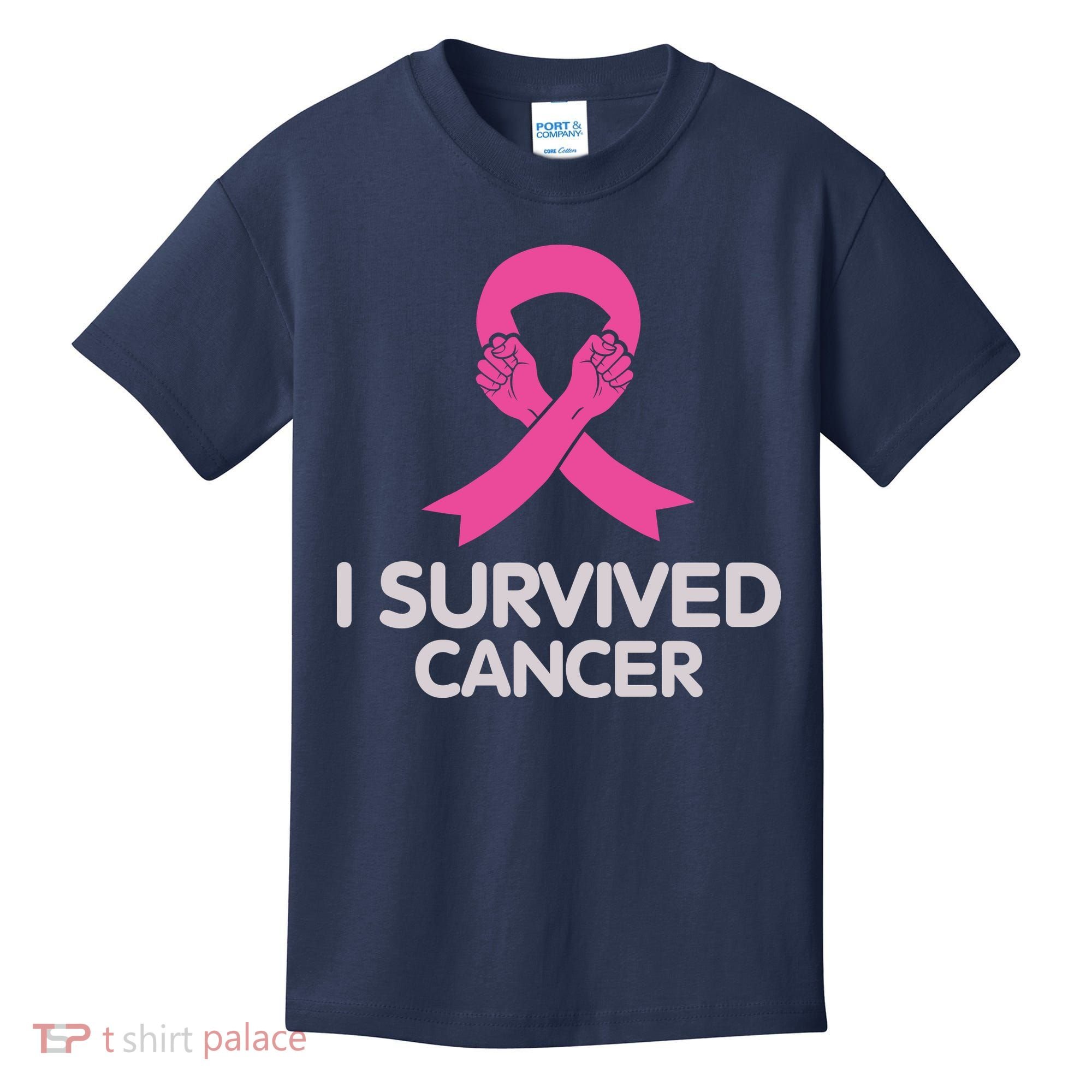 I Survived Cancer Breast Cancer Awareness Kids T-Shirt