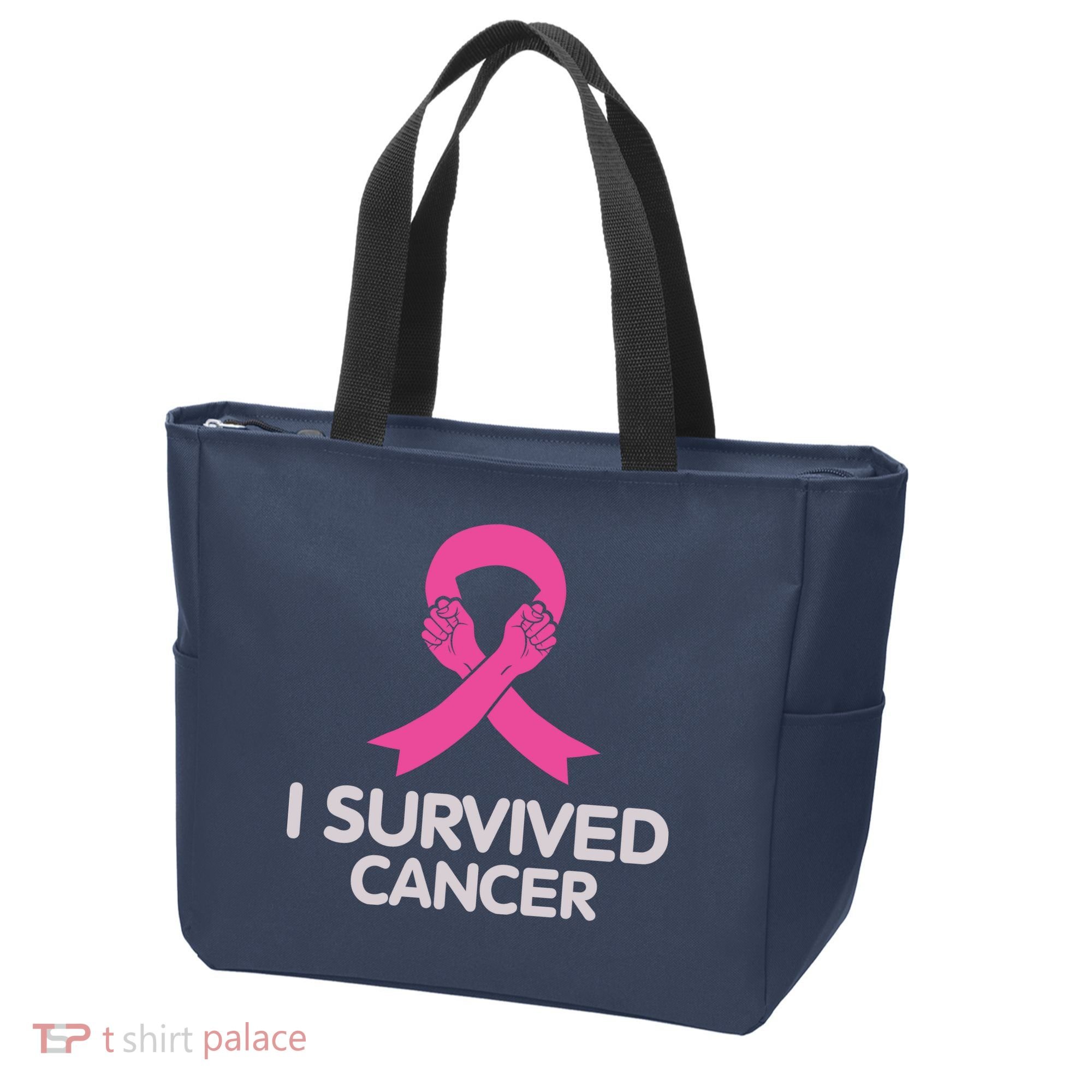 I Survived Cancer Breast Cancer Awareness Tote Bag