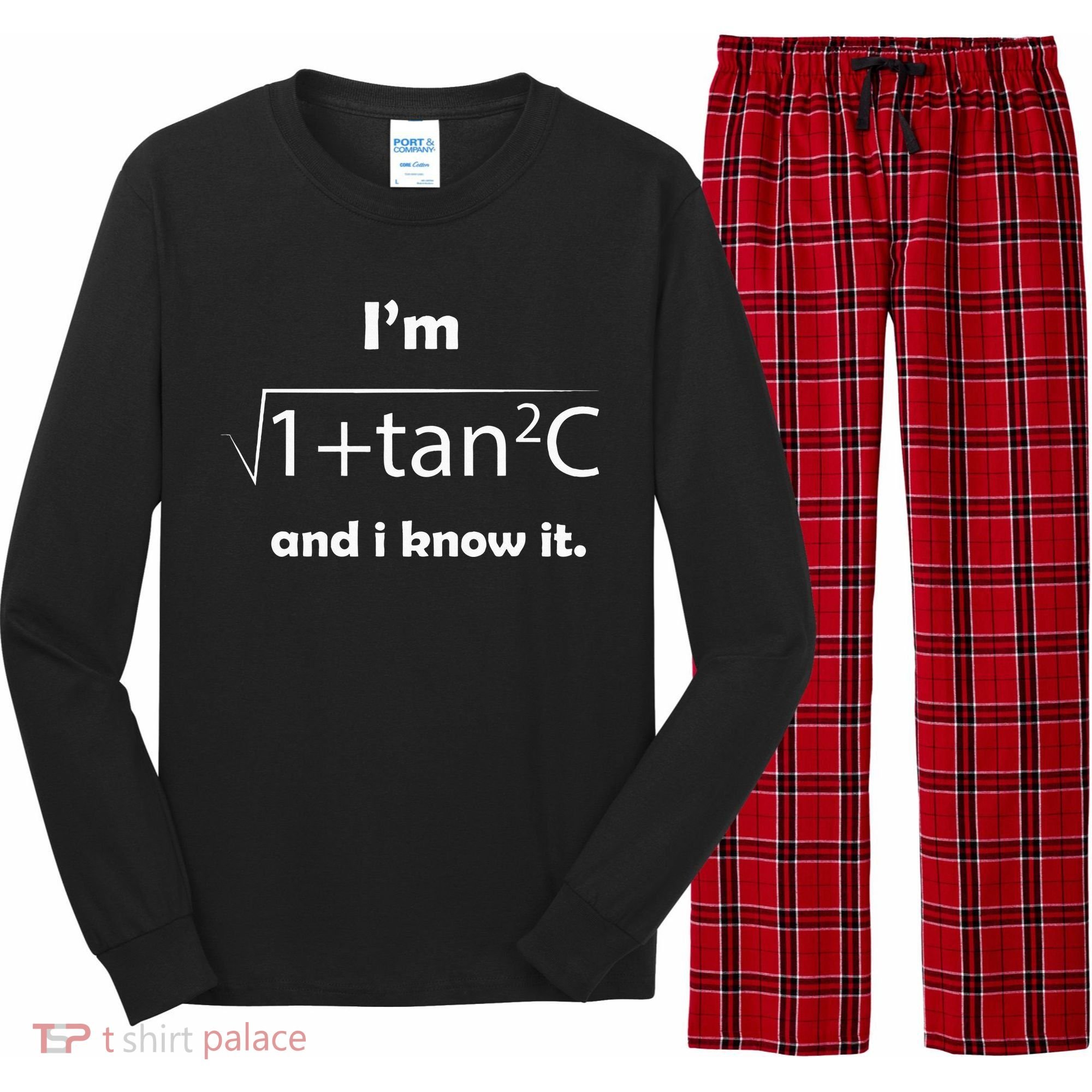 IM Sec C And I Know It Funny Sexy Math Humor Long Sleeve Pajama Set