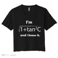 IM Sec C And I Know It Funny Sexy Math Humor Women's Crop Top Tee thumb 0