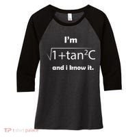 IM Sec C And I Know It Funny Sexy Math Humor Women's Tri-Blend 3/4-Sleeve Raglan Shirt thumb 0