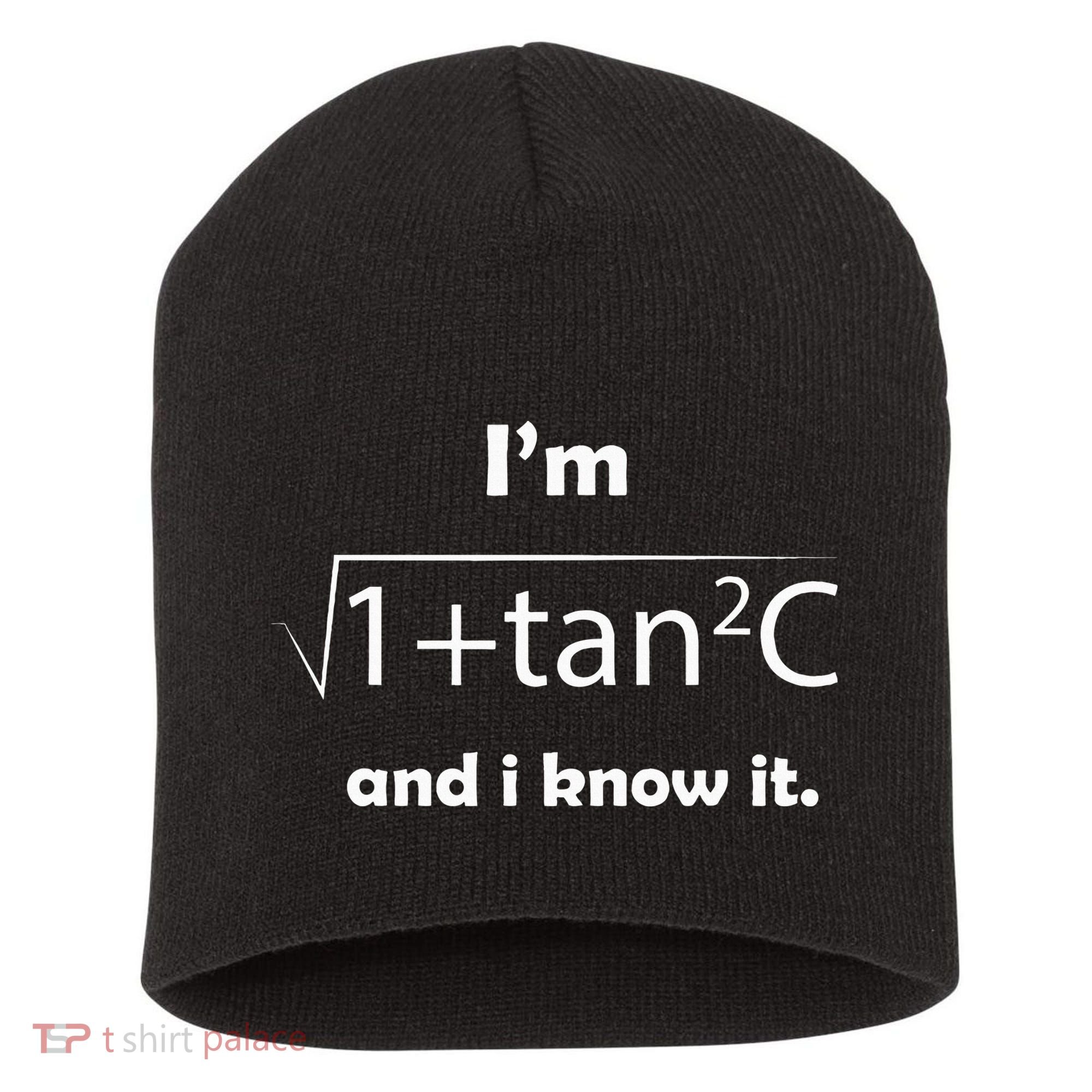 IM Sec C And I Know It Funny Sexy Math Humor Short Acrylic Beanie