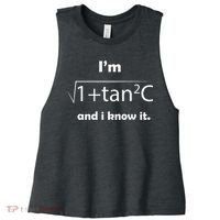 IM Sec C And I Know It Funny Sexy Math Humor Women's Racerback Cropped Tank thumb 0