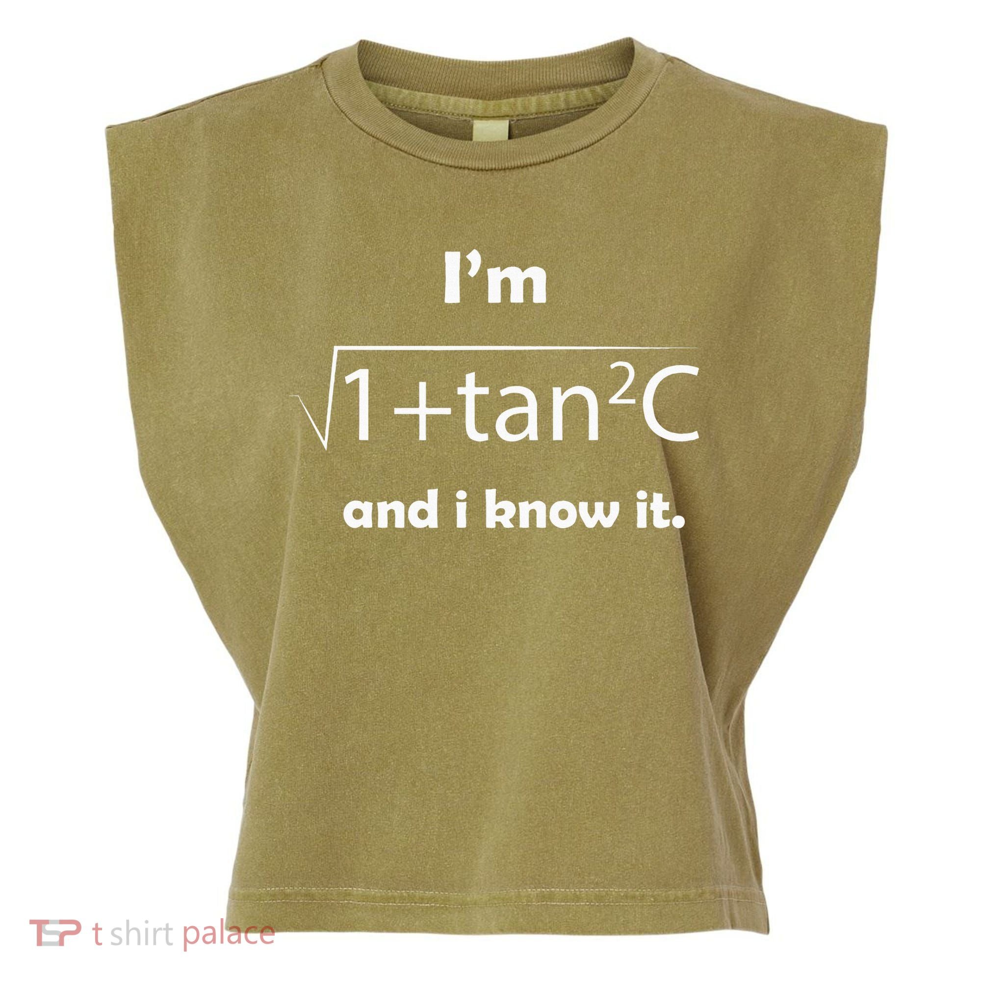 IM Sec C And I Know It Funny Sexy Math Humor Garment-Dyed Women's Muscle Tee