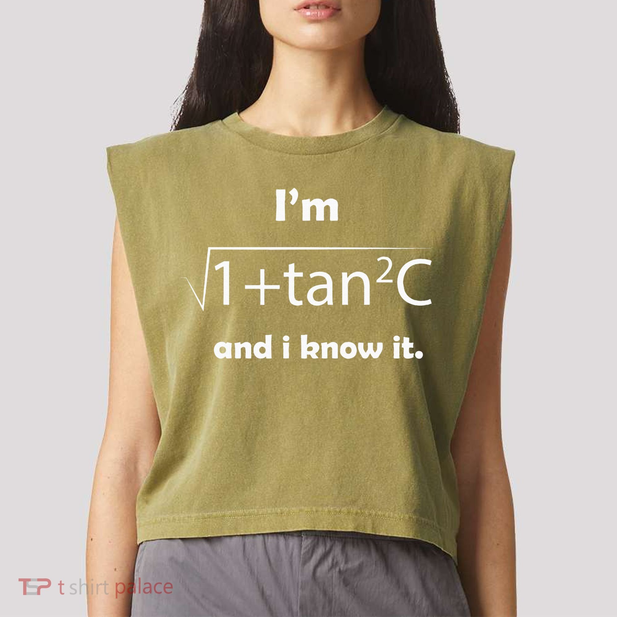 IM Sec C And I Know It Funny Sexy Math Humor Garment-Dyed Women's Muscle Tee