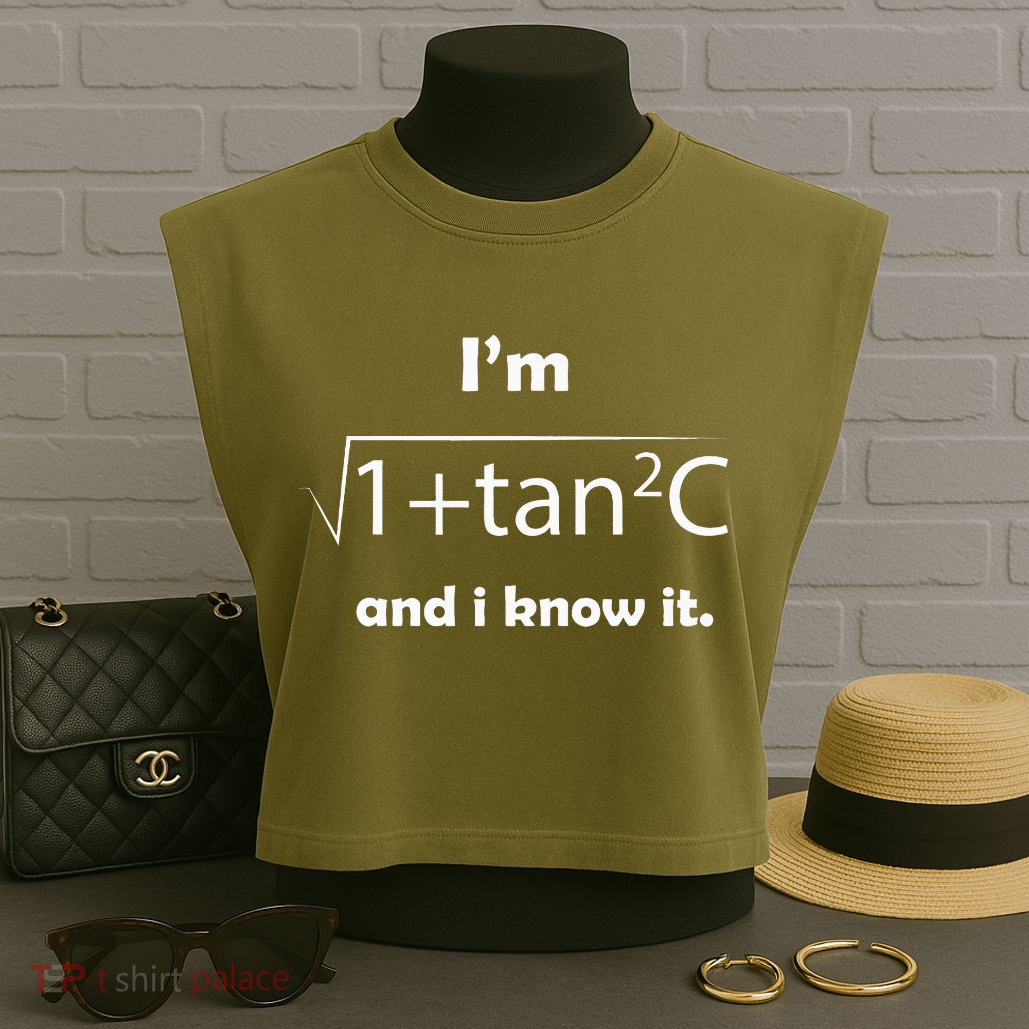 IM Sec C And I Know It Funny Sexy Math Humor Garment-Dyed Women's Muscle Tee