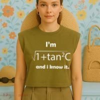IM Sec C And I Know It Funny Sexy Math Humor Garment-Dyed Women's Muscle Tee thumb 4