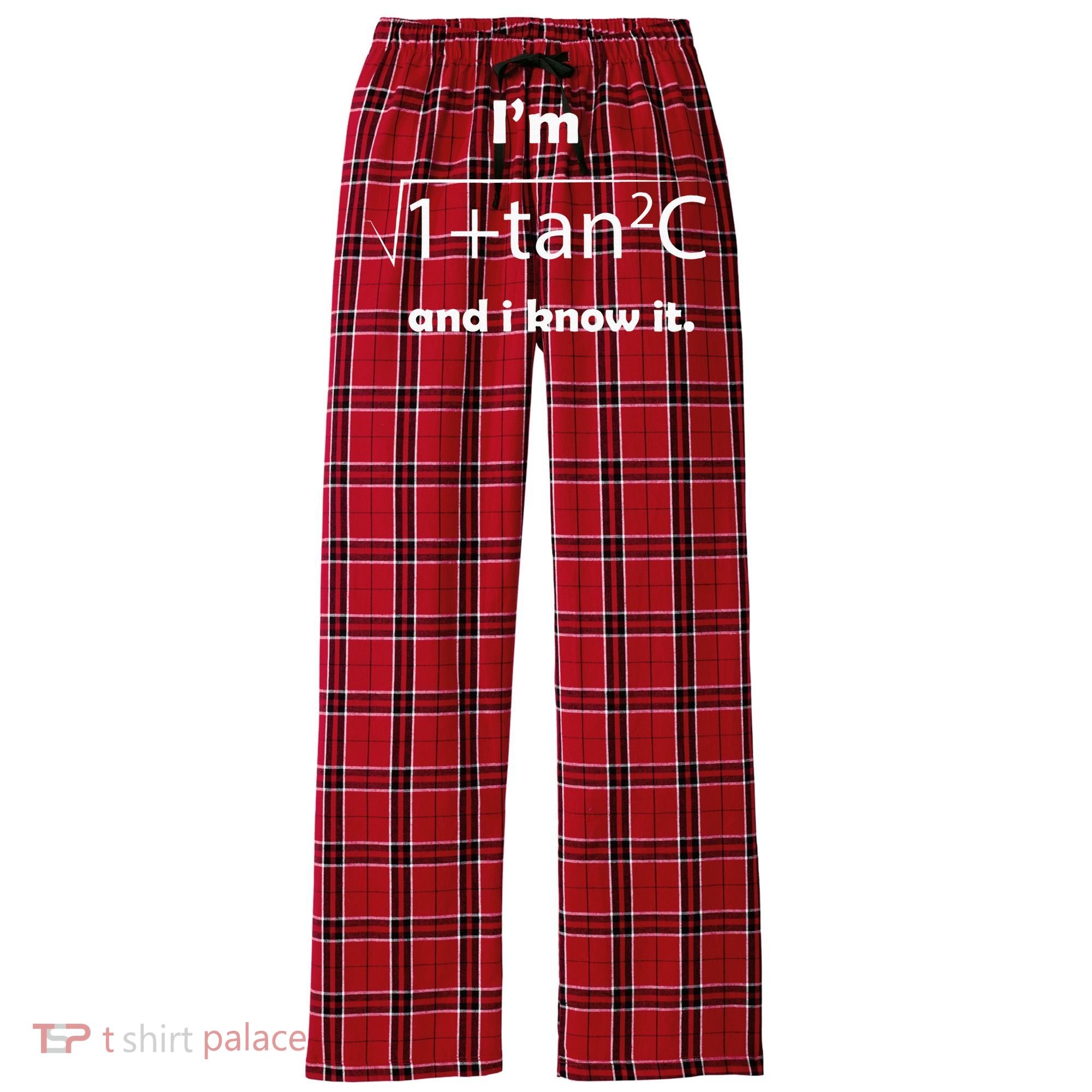 IM Sec C And I Know It Funny Sexy Math Humor Women's Flannel Plaid Pajama Pants