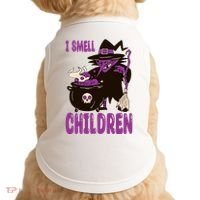 I Smell Children Funny Halloween Witch Doggie Tank thumb 0