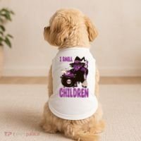 I Smell Children Funny Halloween Witch Doggie Tank thumb 2
