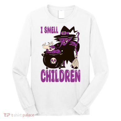 I Smell Children Funny Halloween Witch Long Sleeve Shirt