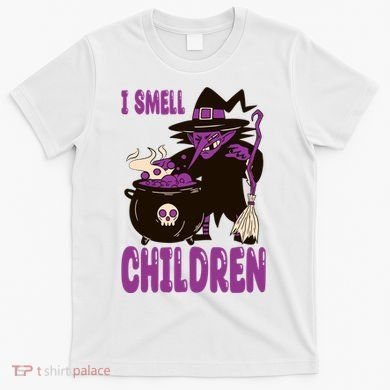 I Smell Children Funny Halloween Witch T-Shirt