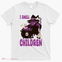 I Smell Children Funny Halloween Witch T-Shirt thumb 0