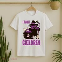 I Smell Children Funny Halloween Witch T-Shirt thumb 2