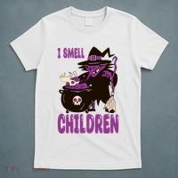 I Smell Children Funny Halloween Witch T-Shirt thumb 5