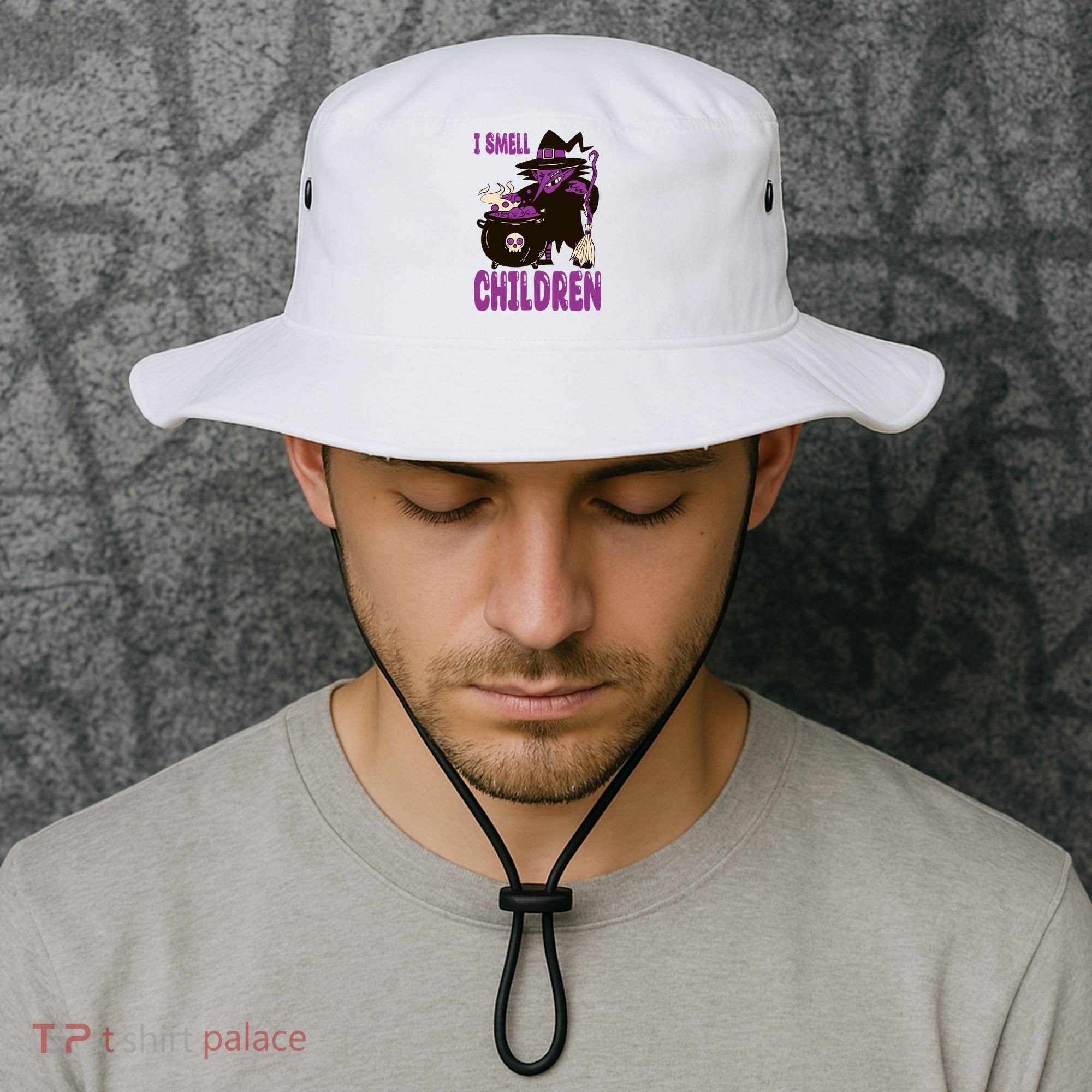 I Smell Children Funny Halloween Witch Bucket Hat