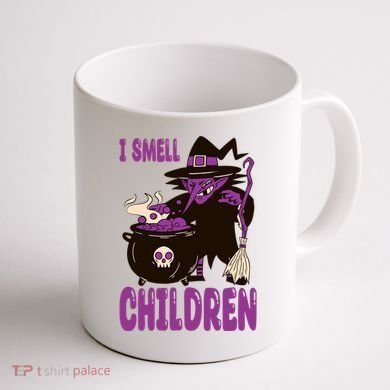 I Smell Children Funny Halloween Witch Coffee Mug back