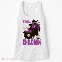 I Smell Children Funny Halloween Witch Women's Tank Top thumb 0