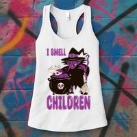 I Smell Children Funny Halloween Witch Women's Tank Top thumb 3