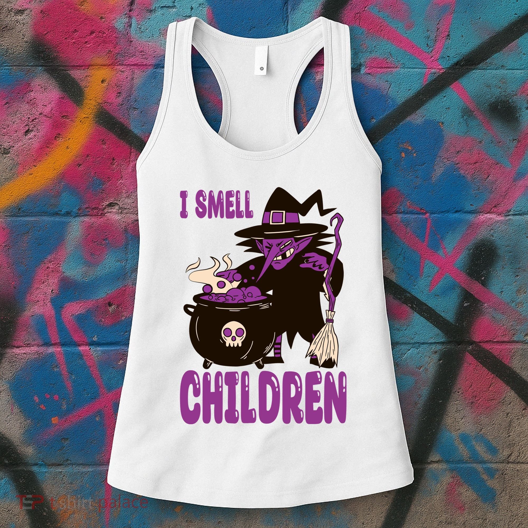I Smell Children Funny Halloween Witch Women's Tank Top