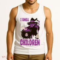 I Smell Children Funny Halloween Witch Tank Top thumb 3