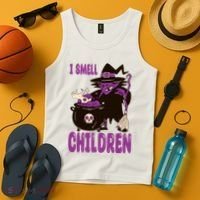 I Smell Children Funny Halloween Witch Tank Top thumb 4