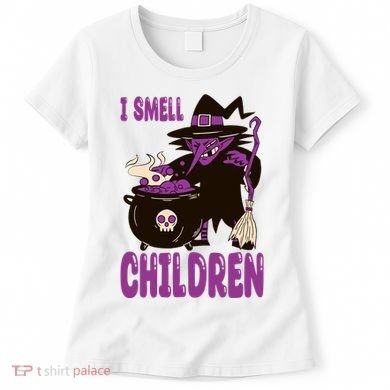 I Smell Children Funny Halloween Witch Women's T-Shirt