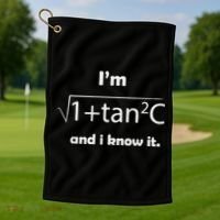 I’M Sec C And I Know It Funny Sexy Math Humor Golf Towel thumb 1