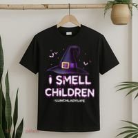 I Smell Children Lunch Lady Life Halloween For Lunch Lady T-Shirt thumb 2