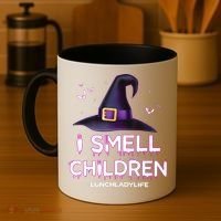 I Smell Children Lunch Lady Life Halloween For Lunch Lady Coffee Mug thumb 4