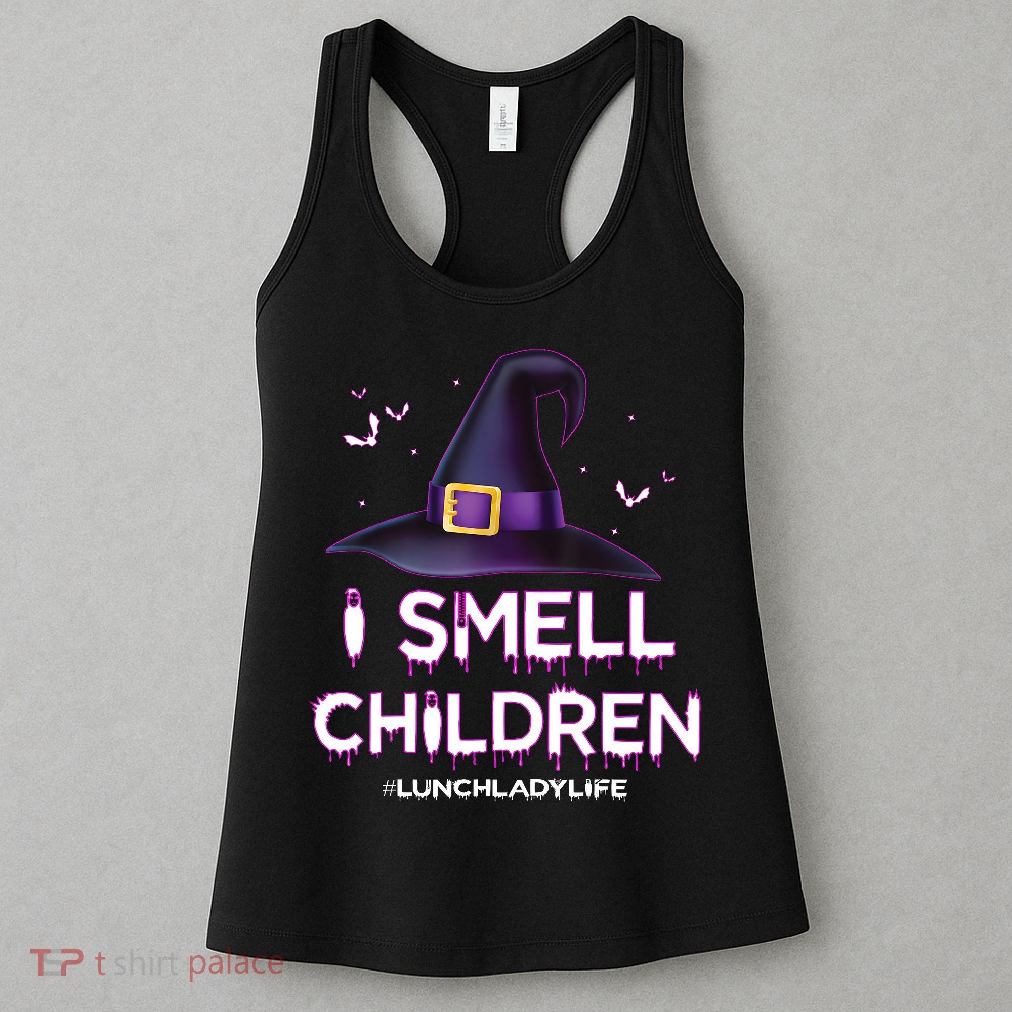I Smell Children Lunch Lady Life Halloween For Lunch Lady Women's Tank Top