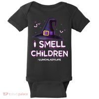 I Smell Children Lunch Lady Life Halloween For Lunch Lady Baby Bodysuit thumb 0