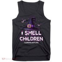 I Smell Children Lunch Lady Life Halloween For Lunch Lady Tank Top thumb 0