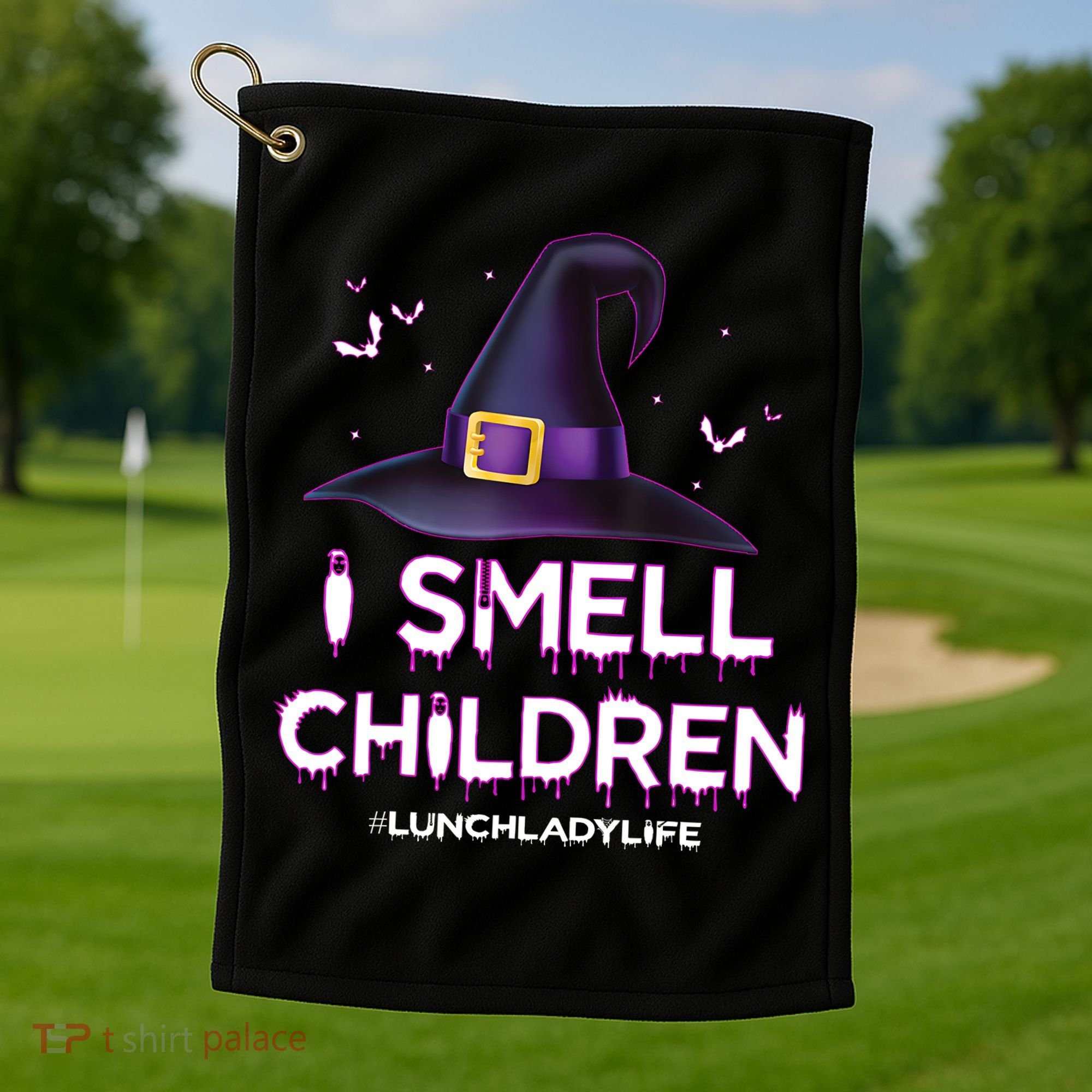 I Smell Children Lunch Lady Life Halloween For Lunch Lady Golf Towel
