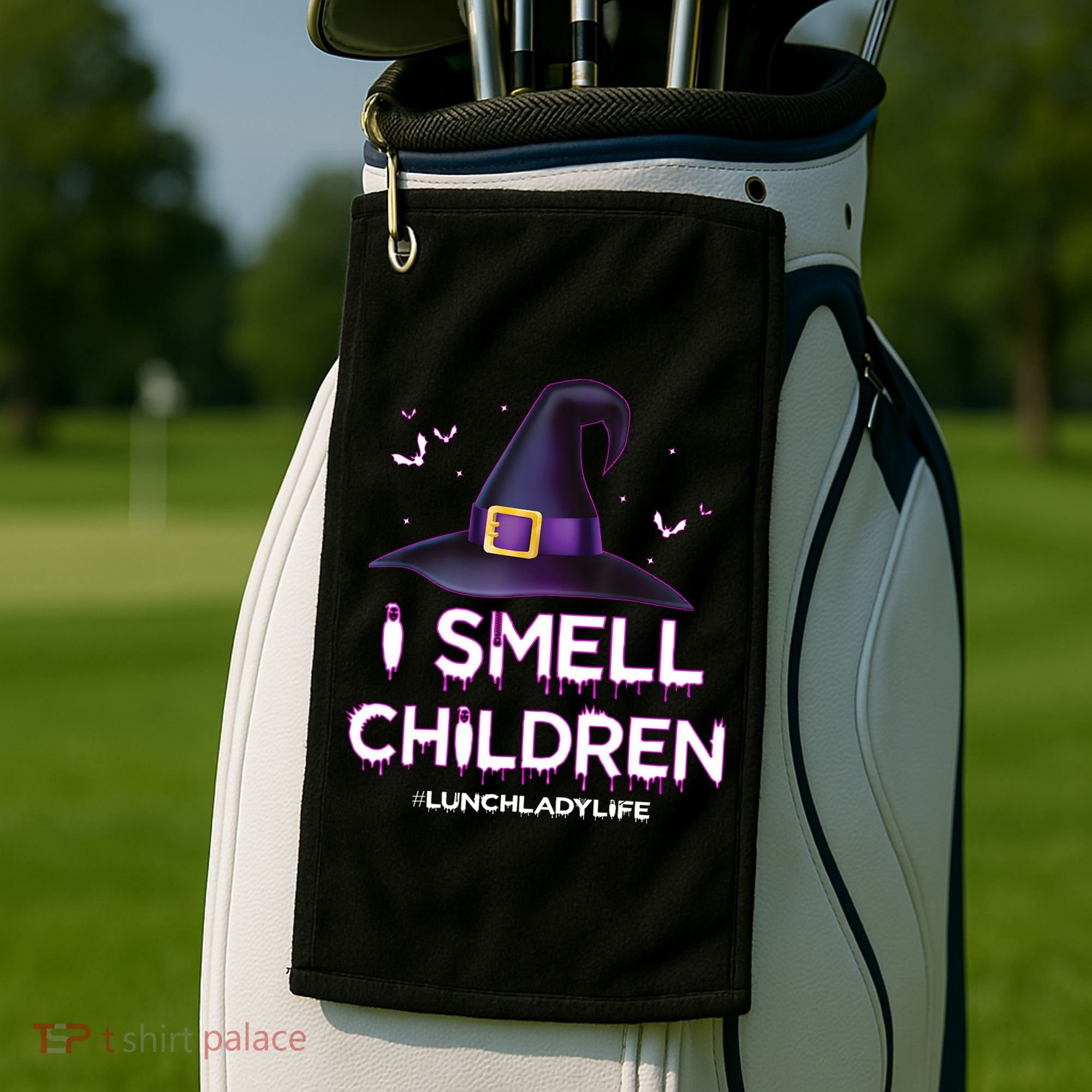 I Smell Children Lunch Lady Life Halloween For Lunch Lady Golf Towel