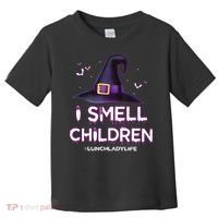 I Smell Children Lunch Lady Life Halloween For Lunch Lady Toddler T-Shirt thumb 0