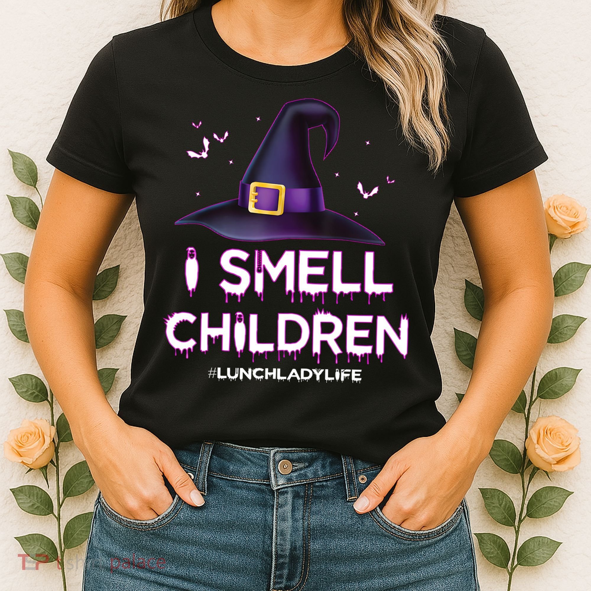 I Smell Children Lunch Lady Life Halloween For Lunch Lady Women's T-Shirt