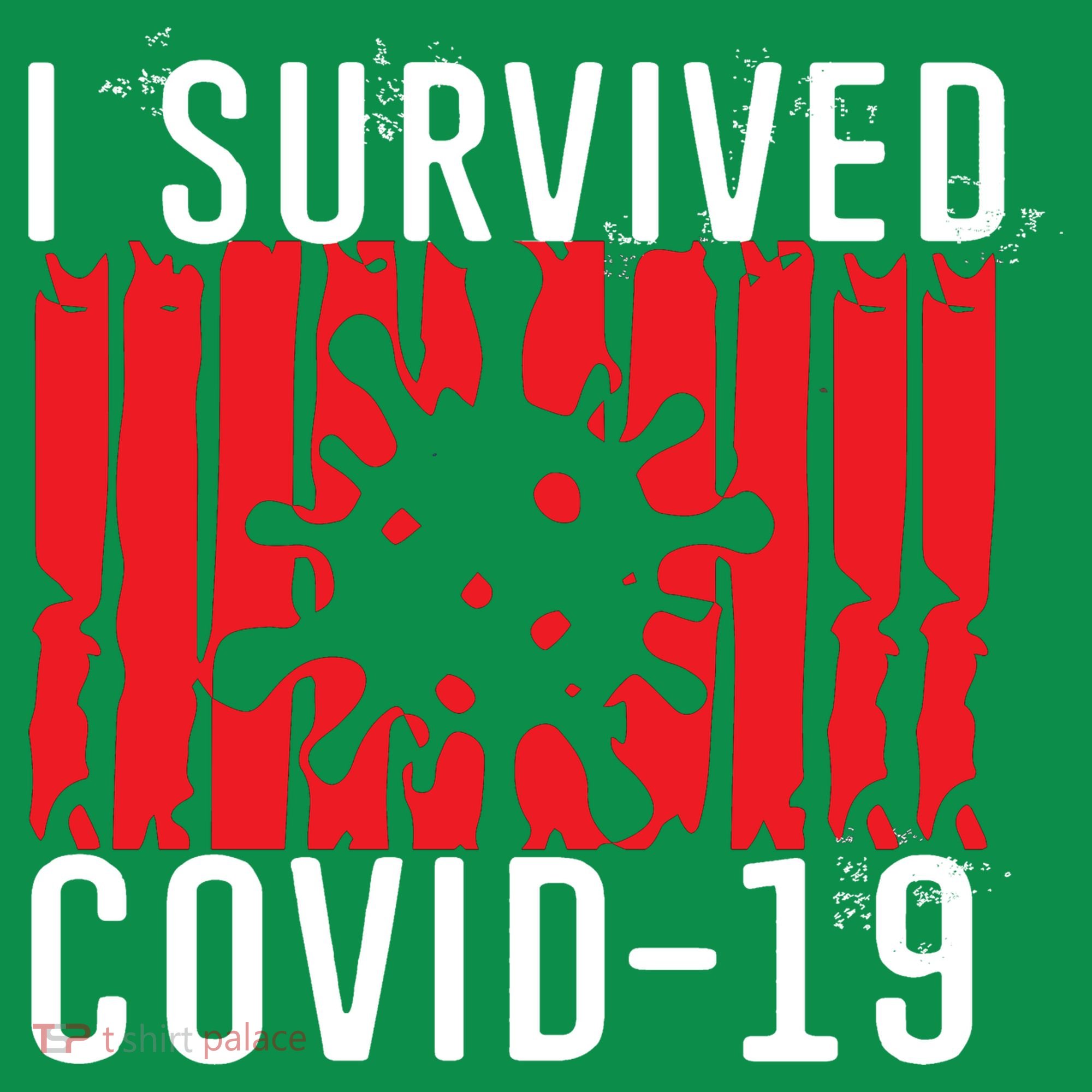 I Survived Covid19 Distressed Button